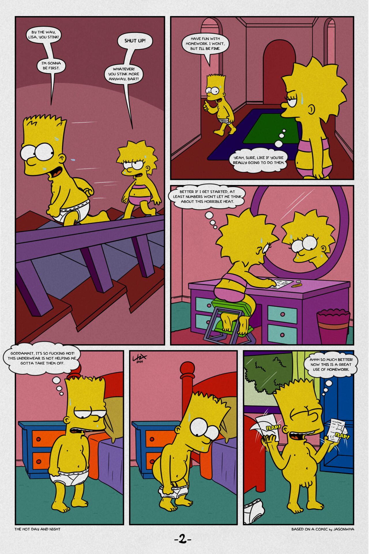 1280px x 1920px - The Hot Day and Night - The Simpsons Comic | FreeComics