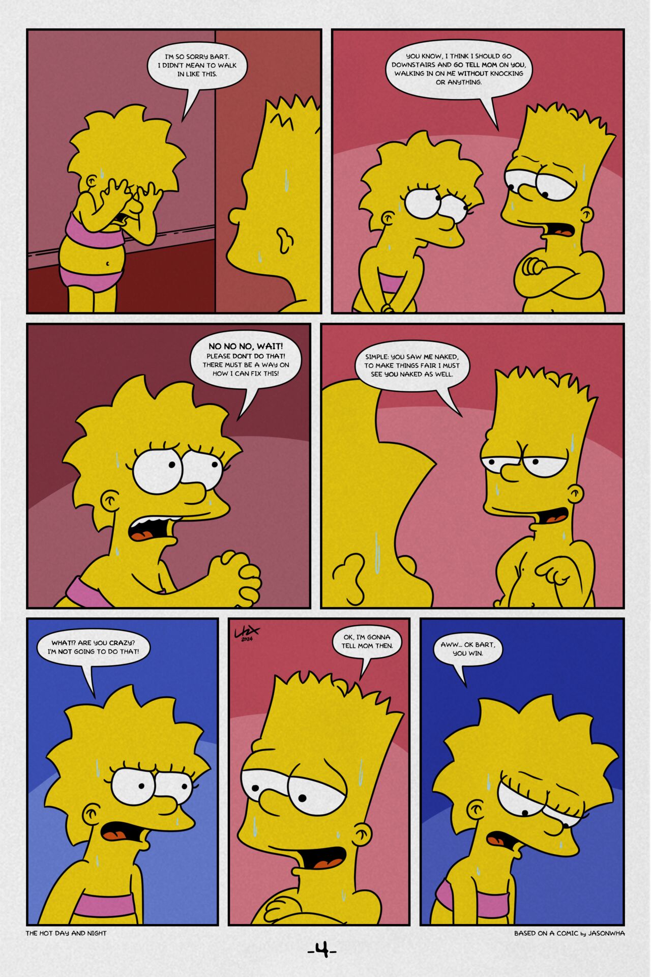 1280px x 1920px - The Hot Day and Night - The Simpsons Comic | FreeComics