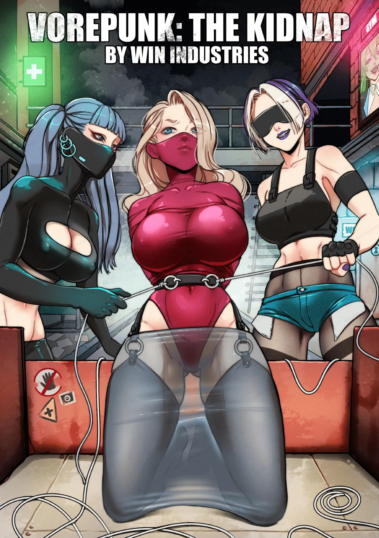 A figure being drawn into a shadowy maw