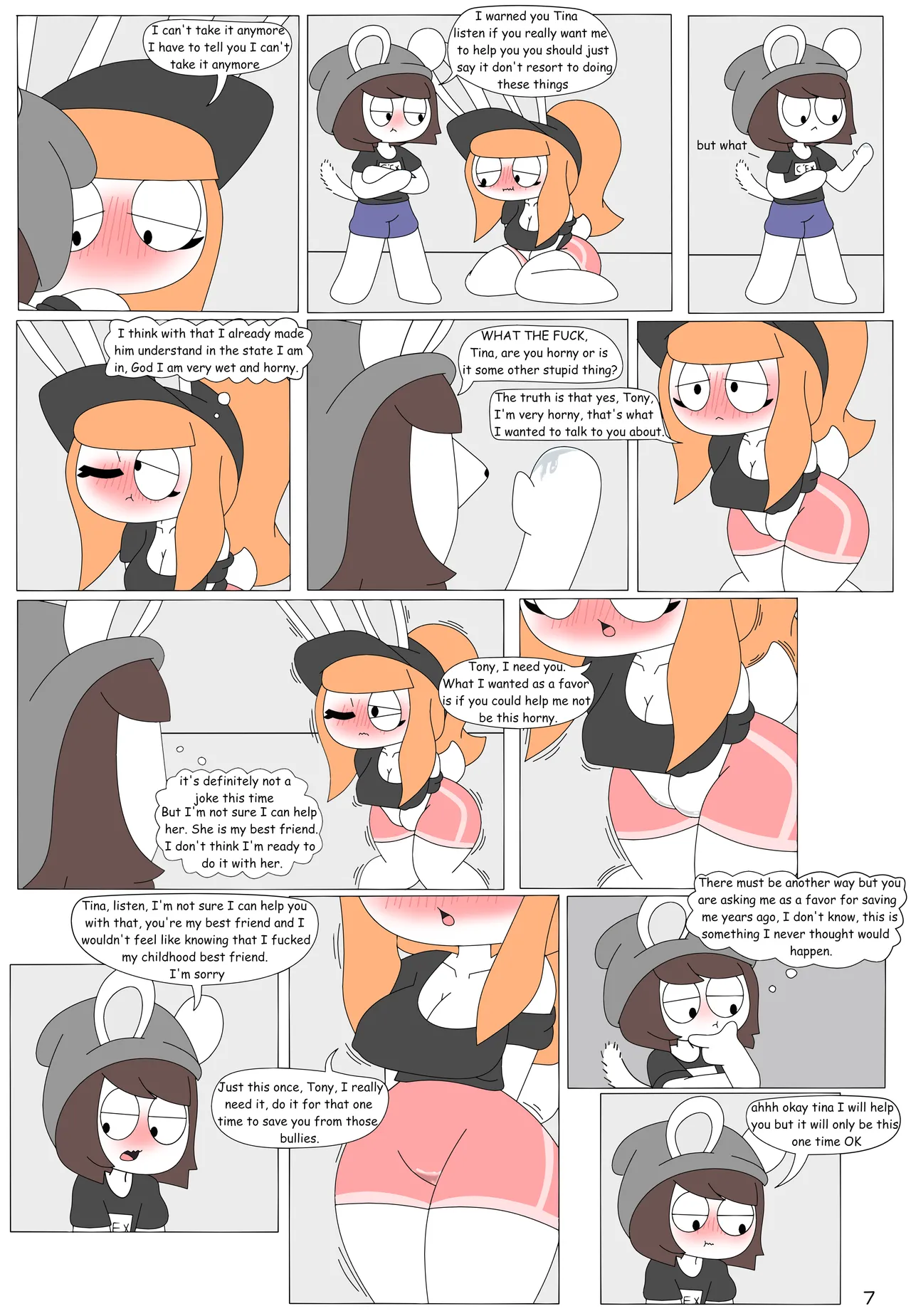 A man contemplating a suggestive offer from a woman