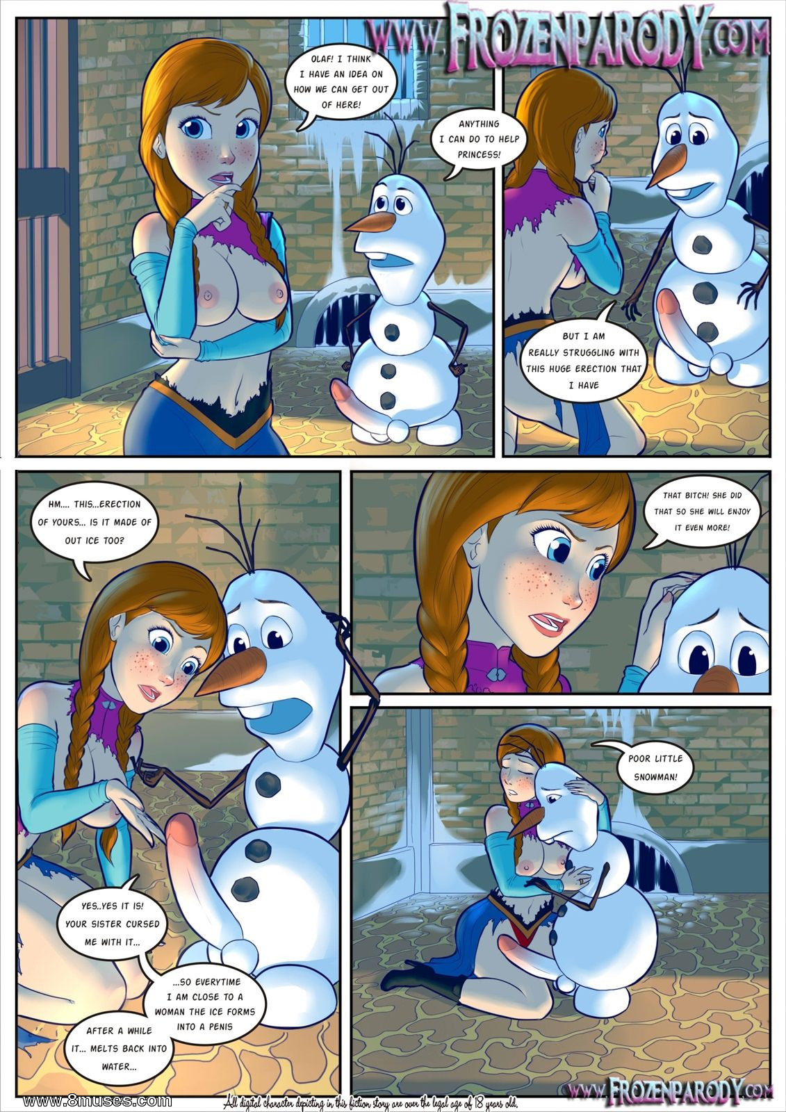 Frozen Anime Sex Cartoons Free - Frozen Parody 3 â€“ Iceman - FreeAdultComix