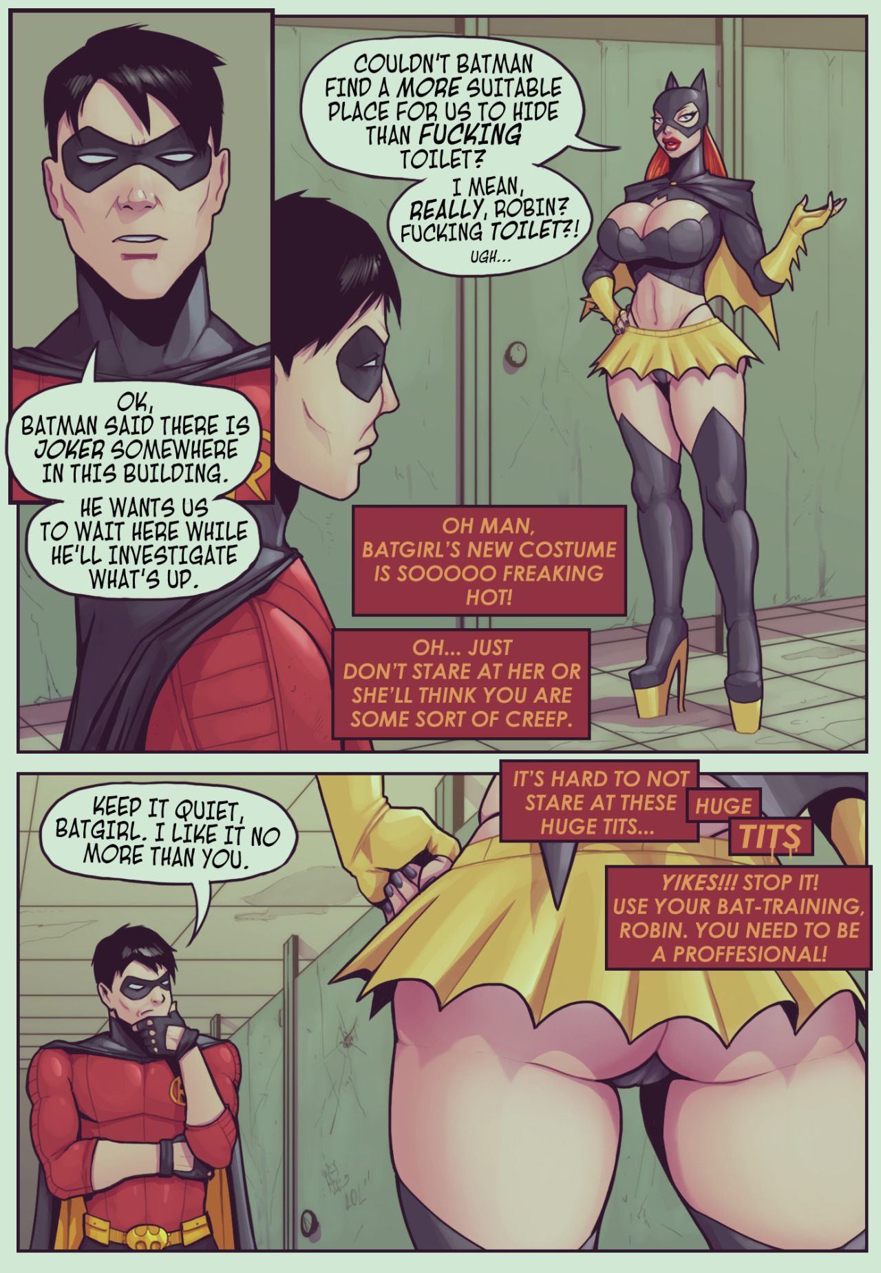Batgirl Cartoon Porn Shemale - Ruined Gotham - Batgirl loves Robin [Update] - FreeAdultComix