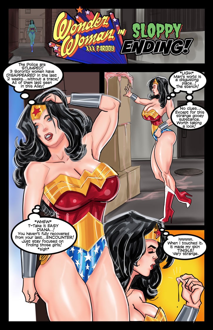 Free Comix Wonder Woman in Sloppy Ending - SuperPoser - FreeAdultComix