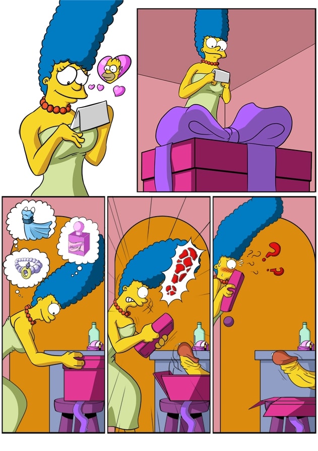 Shemale Cartoon Glory Hole Animated - The Simpsons - Marge VS Glory Hole Monster Cock - FreeAdultComix