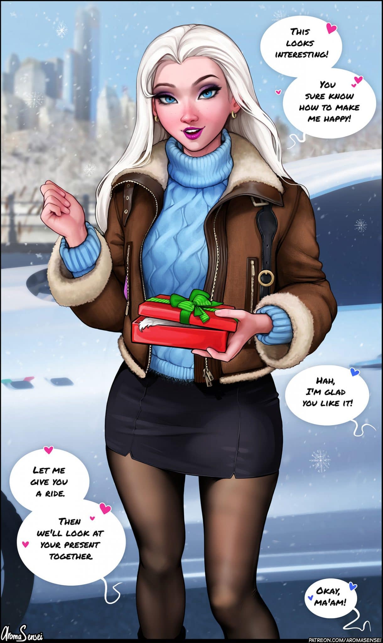 Free Comix AromaSensei X Mas Present For Elsa Decensored Porn Comics Free