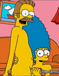 Video Marge Simpsons cheating on Homer with neighbor