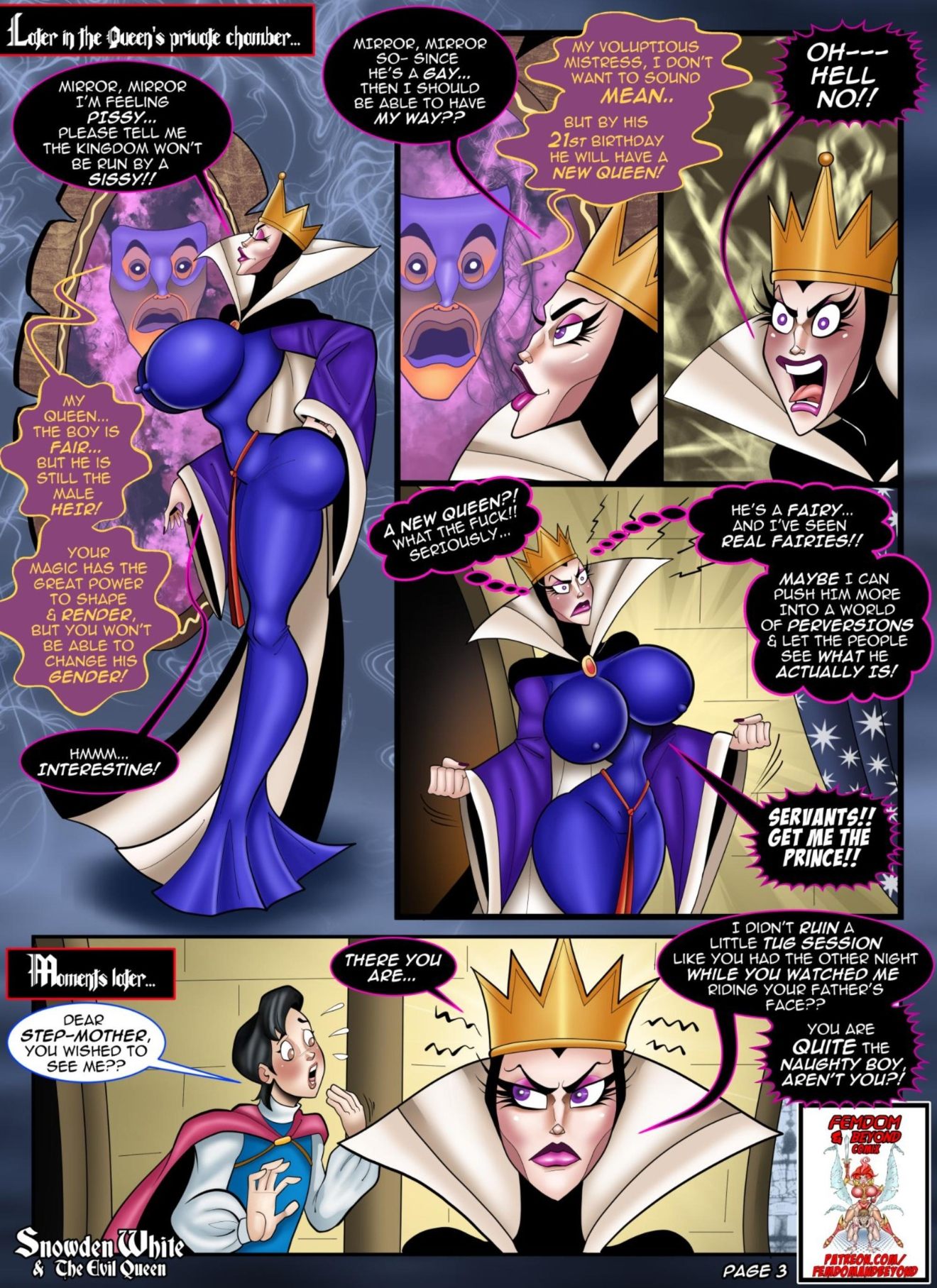 Snowden White and The Evil Queen by Devin Dickie