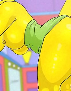 Free Adult Video Simpsons porn cartoon Marge fucked ass creampie