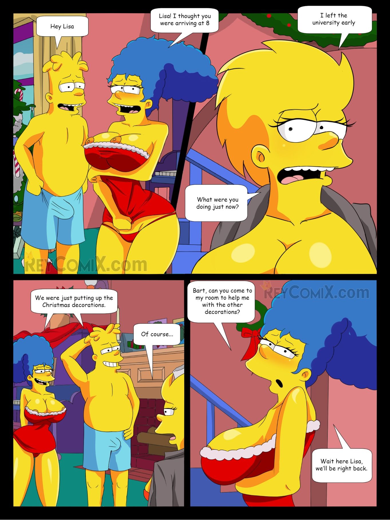 1363px x 1818px - The Simpsons - Family Christmas by ReyComiX - PokuArts - FreeAdultComix