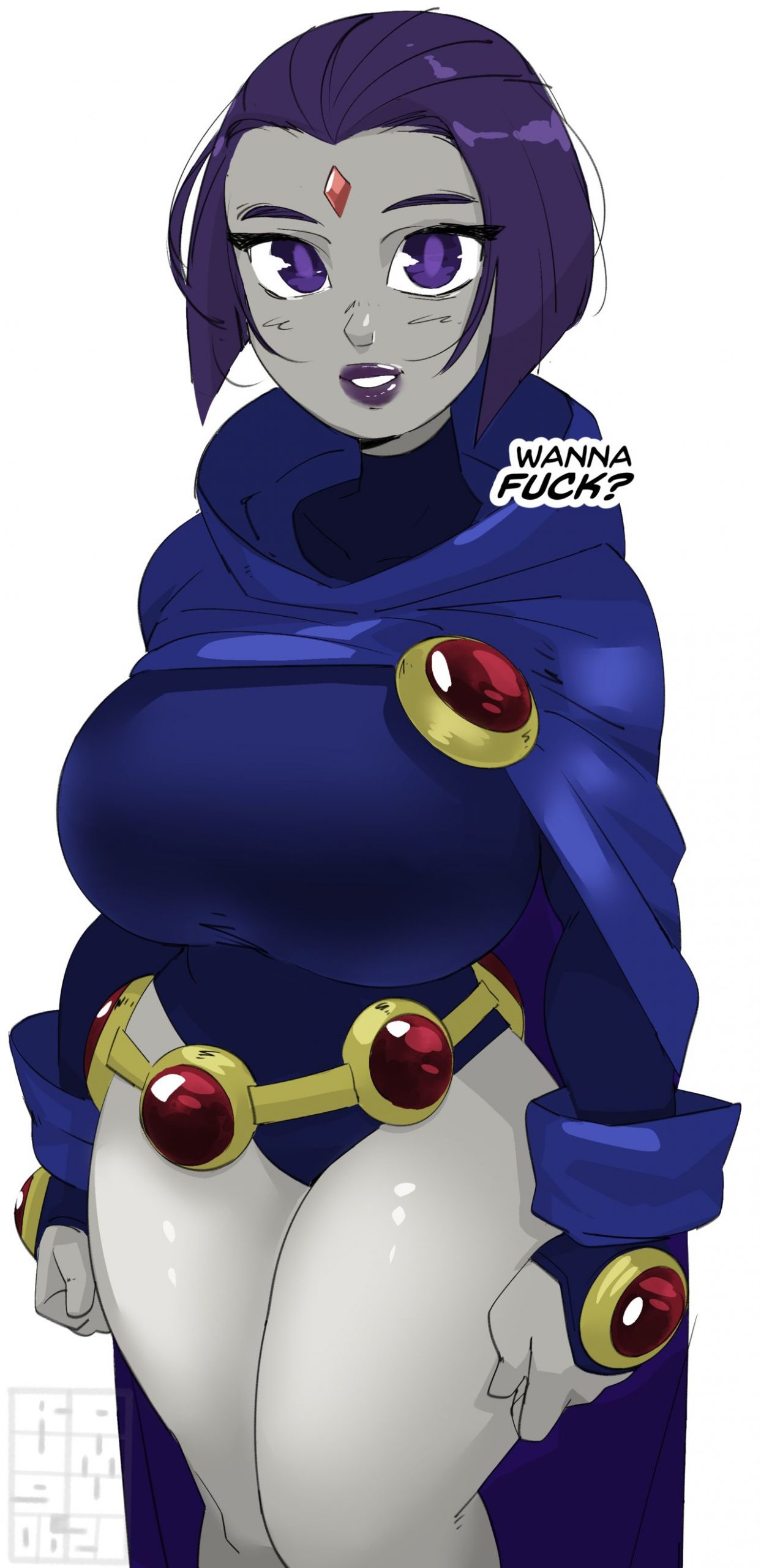 Raven’s thickness -Teen Titans by Roumgu
