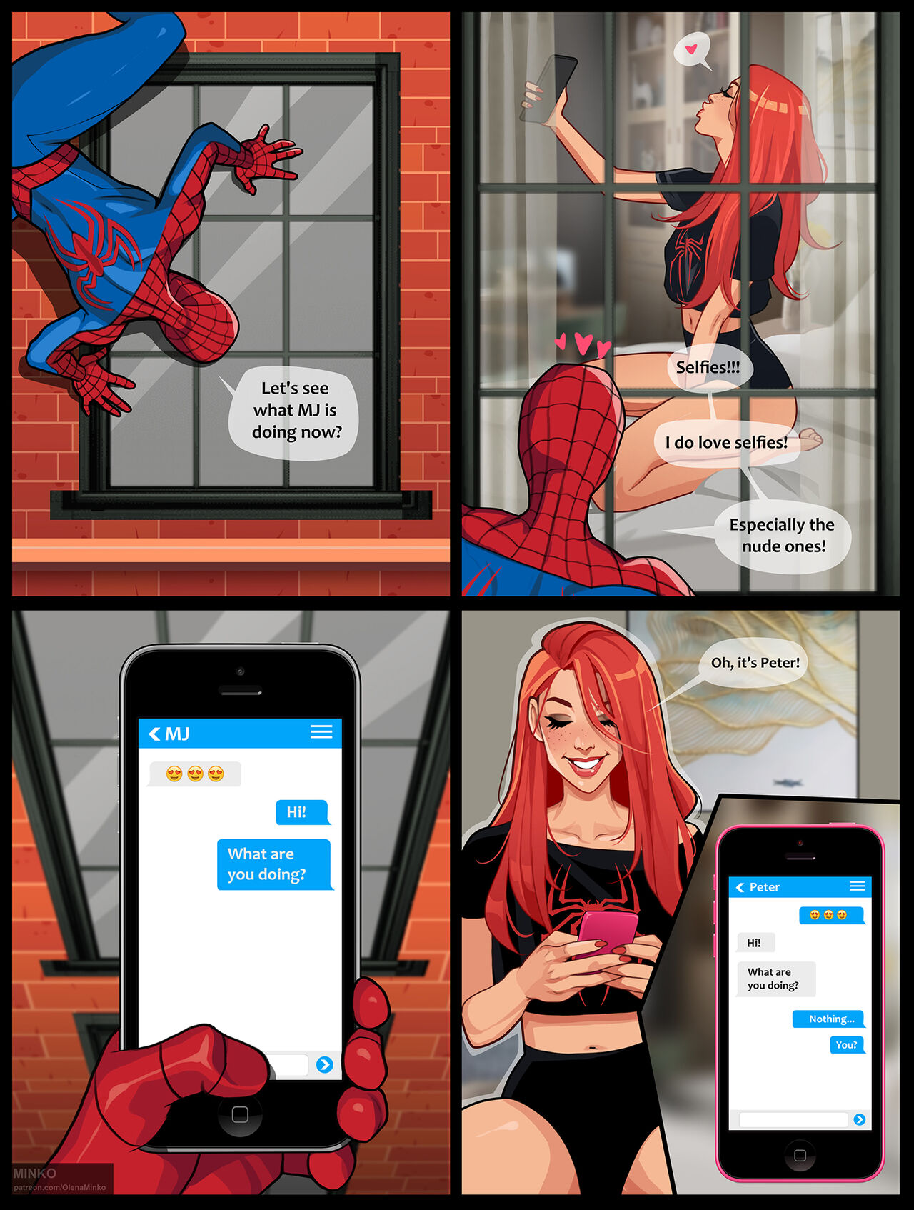 Mary Jane and unexpected visitor (Spider-Man) Olena Minko
