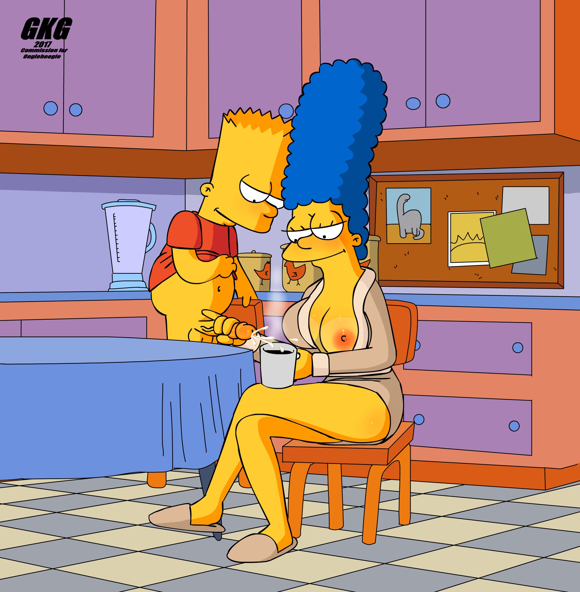 Marge And Bart BY GKG