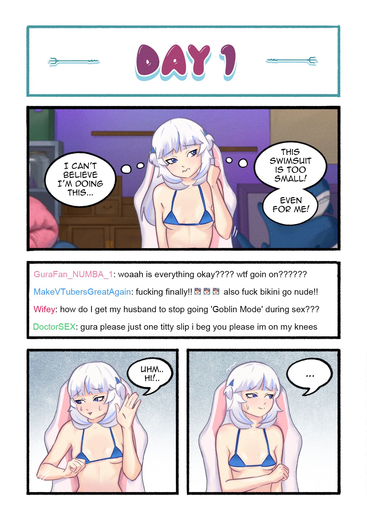 Gawr Gura Stream Routine [Young & Naughty] - FreeAdultComix